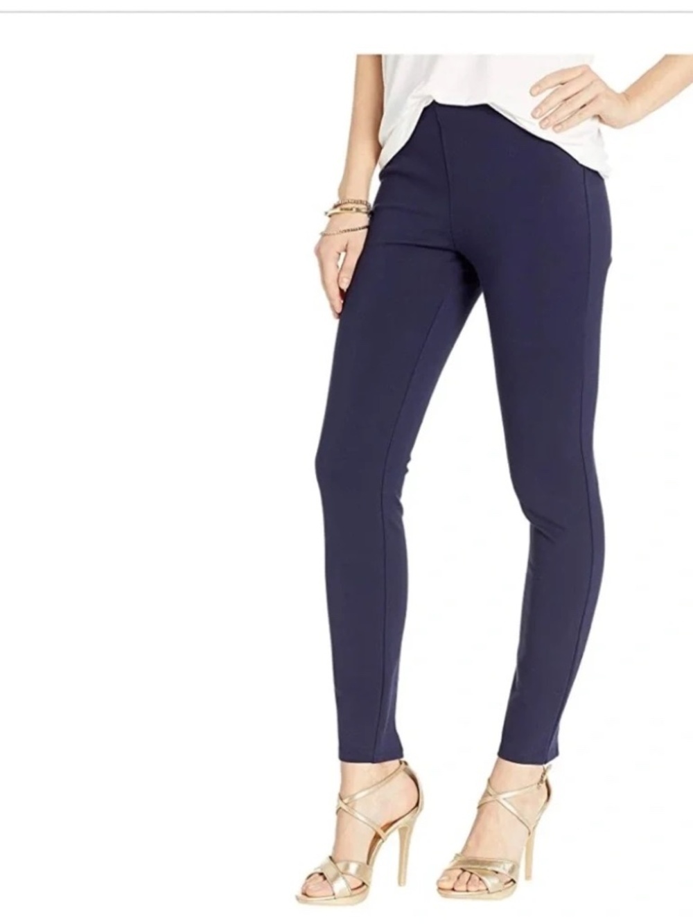 Lilly Pulitzer Nira Ponte Pull On Ankle Pants Navy Medium Stretch